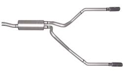 Gibson Performance Exhaust - 99-04 Ford F250/F350 Super Duty 6.8L Pickup, Dual Split, Stainless Cat-Back Performance Exhaust #69505