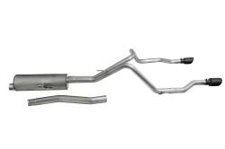 Gibson Performance Exhaust - 20-25 Jeep Gladiator 3.6L, Black Elite Dual Split, Cat-Back Performance Exhaust #617410B