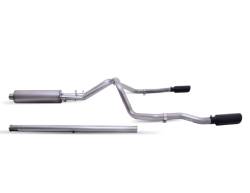 Gibson Performance Exhaust - 20-25 Silverado,/Sierra 2500HD/3500HD 6.6L Gas Pickup, Black Elite Dual Split, Cat-Back Performance Exhaust #65713B