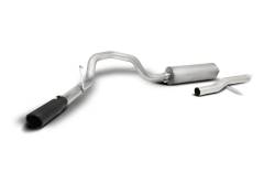 Gibson Performance Exhaust - 20-25 Silverado, Sierra 2500HD/3500HD 6.6L Gas, Single Black Elite Cat-Back Performance Exhaust #616517B