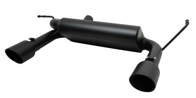 Gibson Performance Exhaust - 12-17 Jeep Wrangler 3.6L, 07-11  Jeep Wrangler 3.8L,  Black Elite Dual Split, Cat-Back Performance Exhaust #17303-B