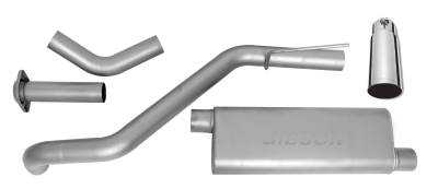 Gibson Performance Exhaust - 05-10 Jeep Grand Cherokee 3.7L- 4.7L, Single Aluminized Cat-Back Performance Exhaust #17404