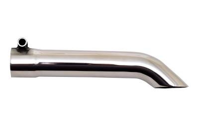 Gibson Performance Exhaust - 1.5-in Inlet  x 1.5-in Outlet x 8in. Length,  Stainless Turndown Exhaust Tip #500415