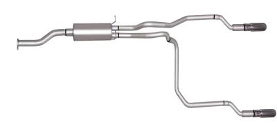 Gibson Performance Exhaust - 98-99 S10/Sonoma 4.3L Pickup, Dual Split, Aluminized Cat-Back Performance Exhaust #5537