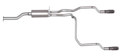 Gibson Performance Exhaust - 96-97 S10/Sonoma 2.2L Pickup, Dual Split, Aluminized Cat-Back Performance Exhaust #5540