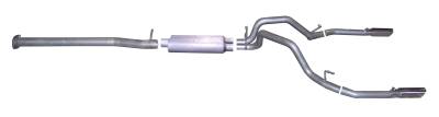 Gibson Performance Exhaust - 07-09 Silverado/ Sierra 1500 4.8L-5.3L Pickup, Dual Split, Aluminized Cat-Back Performance Exhaust #5627