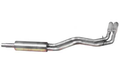 Gibson Performance Exhaust - 98-01 Dodge Ram 1500 5.9L, Dual Sport, Aluminized Cat-Back Performance Exhaust #6100