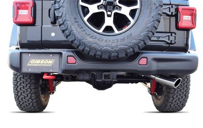 Gibson Performance Exhaust - 18-25 Jeep Wrangler 3.6L, Single Stainless Cat-Back Performance Exhaust #617308