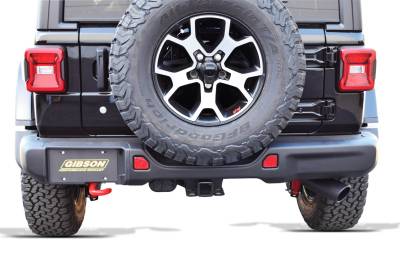 Gibson Performance Exhaust - 18-25 Jeep Wrangler 3.6L, Black Elite Ceramic Single Exhaust #617308-B