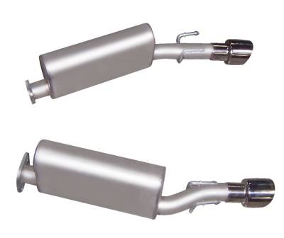 Gibson Performance Exhaust - 05-06 Pontiac GTO 6.0L, Dual Stainless Axle-Back Performance Exhaust #618000