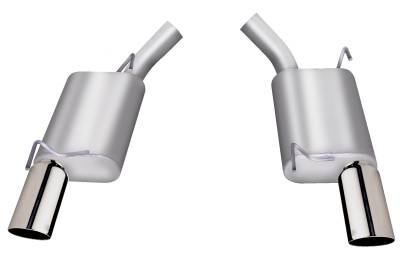 Gibson Performance Exhaust - 05-10 Ford Mustang GT 4.6L, 07-10 Ford Mustang GT Shelby.4L, Dual Stainless Axle-Back Performance Exhaust #619001