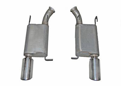 Gibson Performance Exhaust - 10-14 Ford Mustang 3.7L, Dual Stainless Axle-Back Performance Exhaust #619012