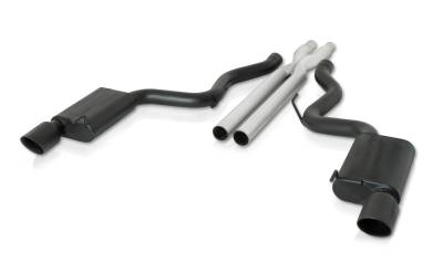 Gibson Performance Exhaust - 15-17 Ford Mustang GT  5.0L, Black Elite Dual Cat-Back Performance Exhaust #619016-B