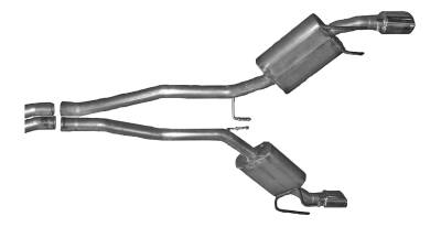 Gibson Performance Exhaust - 2010 Camaro 6.2L, Dual Stainless Cat-Back Performance Exhaust #620002