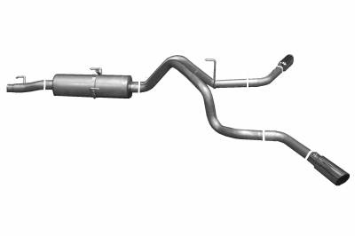 Gibson Performance Exhaust - 02-05 Dodge Ram 1500 Pickup 3.7L -4.7L - 5.9L, Dual Extreme, Aluminized Cat-Back Performance Exhaust #6500