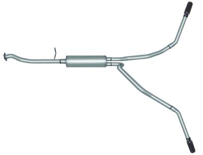 Gibson Performance Exhaust - 99-01 Silverado / Sierra 4.3L-4.8L-5.3L 1500 Pickup, Dual Extreme, Stainless Cat-Back Performance Exhaust #65008