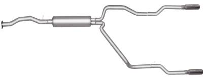 Gibson Performance Exhaust - 96-98 Chevrolet/GMC 5.0L 1500 Pickup, Dual Split, Stainless Cat-Back Performance Exhaust #65528
