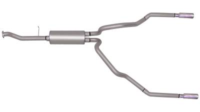 Gibson Performance Exhaust - 99-07 Chevrolet/ GMC 4.3L-4.8L-5.3L 1500 Pickup, Dual Split, Stainless Cat-Back Performance Exhaust #65548