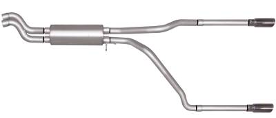 Gibson Performance Exhaust - 01-06 Chevrolet/GMC 2500HD/3500 6.0L-8.1L Pickup, Dual Split, Stainless Cat-Back Performance Exhaust #65549
