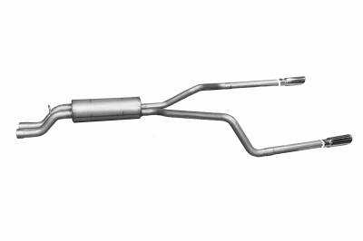 Gibson Performance Exhaust - 01-06 Chevrolet/GMC 2500HD/3500HD 6.0L-8.1L Pickup, Dual Split, Stainless Cat-Back Performance Exhaust #65558