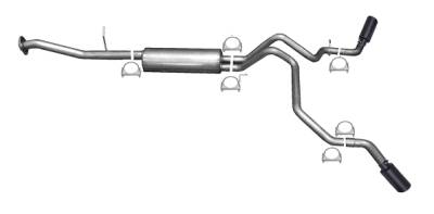 Gibson Performance Exhaust - 00-06 Suburban/ Yukon XL, Avalanche1500 4.8L-5.3L, Black Elite Dual Extreme, Cat-Back Performance Exhaust #65562B
