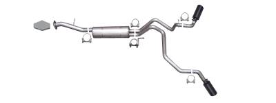 Gibson Performance Exhaust - 00-06 Tahoe, Suburban, Escalade 5.3L, Black Elite Dual Extreme, Cat-Back Performance Exhaust #65563B