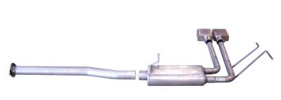 Gibson Performance Exhaust - 07-09 Silverado / Sierra 1500 Pickup 4.8L-5.3L, Super Truck, Stainless Cat-Back Performance Exhaust #65629