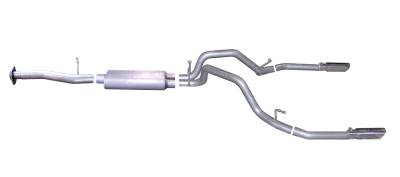 Gibson Performance Exhaust - 07-09 Silverado/Sierra  4.8L-5.3L 1500 Pickup, Dual Split Exhaust, Stainless #65634