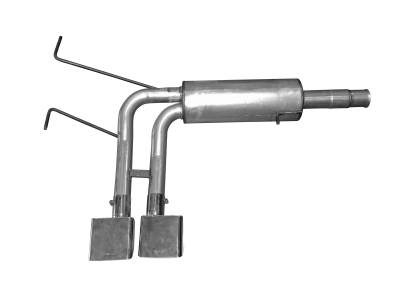 Gibson Performance Exhaust - 10-18 Silverado / Sierra 4.8L-5.3L 1500 Pickup, Super Truck, Stainless Cat-Back Performance Exhaust #65667