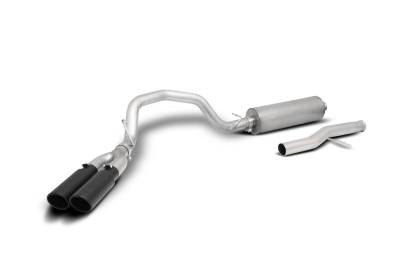 Gibson Performance Exhaust - 21-25 Suburban, Yukon XL 1500 5.3L, Black Elite Dual Sport, Cat-Back Performance Exhaust #65697B