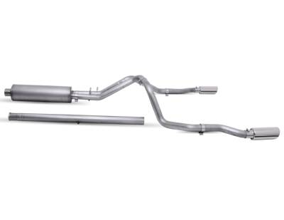 Gibson Performance Exhaust - 20-25 Silverado,/Sierra 2500HD/3500HD 6.6L Gas Pickup, Dual Split, Stainless Cat-Back Performance Exhaust #65713