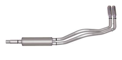 Gibson Performance Exhaust - 94-97 Dodge Ram 1500 5.9L Pickup, Dual Sport, Aluminized Cat-Back Performance Exhaust #6600