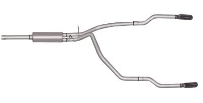 Gibson Performance Exhaust - 96-02 Ram 2500/3500 8.0L Pickup, Dual Split, Stainless Cat-Back Performance Exhaust #66503
