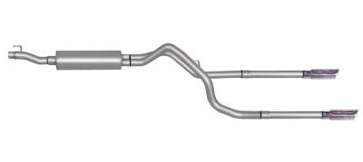 Gibson Performance Exhaust - 02-05 Dodge Ram 1500 Pickup 3.7L -4.7L - 5.9L,  Dual Split, Stainless Cat-Back Performance Exhaust #66504