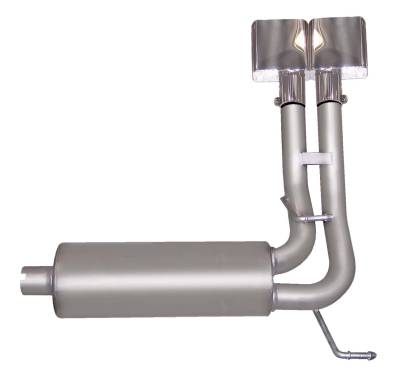 Gibson Performance Exhaust - 02-05 Dodge Ram 1500 Pickup 3.7L -4.7L - 5.9L,  Pickup, Super Truck, Stainless Cat-Back Performance Exhaust #66512