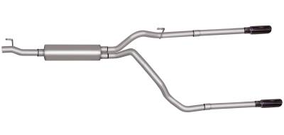 Gibson Performance Exhaust - 2003 Ram 1500 5.7L Pickup, Dual Split, Stainless Cat-Back Performance Exhaust #66515