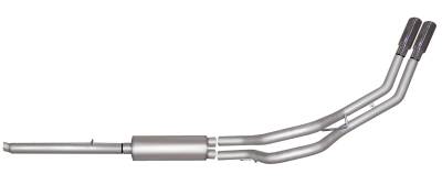 Gibson Performance Exhaust - 05-11 Dodge Dakota 3.7L-4.7L Pickup, Dual Sport, Stainless Cat-Back Performance Exhaust #66538