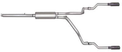Gibson Performance Exhaust - 05- 11 Dakota Pickup 4.7L, Dual Split, Stainless Cat-Back Performance Exhaust #66539