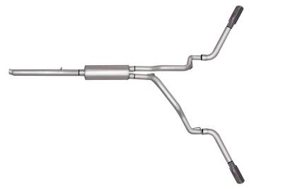 Gibson Performance Exhaust - 05-11 Dodge Dakota/ Raider  3.7L-4.7L Pickup,  Dual Extreme, Stainless Cat-Back Performance Exhaust #66540