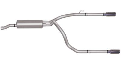 Gibson Performance Exhaust - 09-18 Ram 1500 5.7L Pickup, Dual Split, Stainless Cat-Back Performance Exhaust #66565