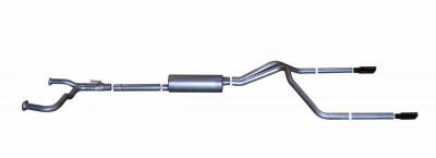 Gibson Performance Exhaust - 04-24 Nissan Titan 5.6L Pickup, Black Elite Dual Split, Cat-Back Performance Exhaust #68200B