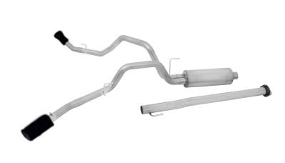 Gibson Performance Exhaust - 15-20 Ford F150 2.7L, 3.5L,5.0L, Black Elite Dual Extreme, Cat-Back Performance Exhaust #69021B