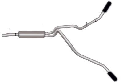 Gibson Performance Exhaust - 17-18 Ford F250HD/F350HD 6.2L Pickup, Black Elite Dual Extreme, Cat-Back Performance Exhaust #69131B