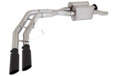 Gibson Performance Exhaust - 17-20 Ford Raptor 3.5L Eco Boost, Black Elite Super Truck, Cat-Back Performance Exhaust #69549-B