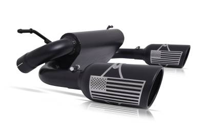 Gibson Performance Exhaust - 18-25 Jeep Wrangler 3.6L, Patriot Series Dual Split Exhaust, Black Ceramic #70-0002