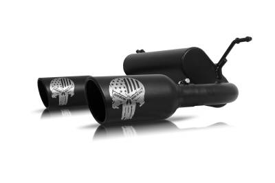 Gibson Performance Exhaust - 12-17 Jeep Wrangler  3.6L, 07-11 Jeep Wrangler 3.8L, Patriot Skull Dual Black Ceramic #76-0023