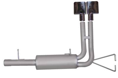Gibson Performance Exhaust - 99-04 Ford F250/F350 Super Duty 5.4L-6.8L.Super Truck, Aluminized Cat-Back Performance Exhaust #9517