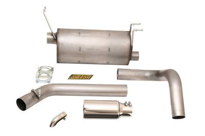 Gibson Performance Exhaust - 16-22 Ford Class A  Motorhome, F53 Chassis, 6.8L V10  Gas, 7.3L V8 Gas, Single Stainless Cat-Back Performance Exhaust #956011S