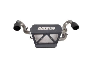 Gibson Performance Exhaust - 20-25  Polaris RZP PRO XP 1000, Turbo R, Dual Black Ceramic #98047