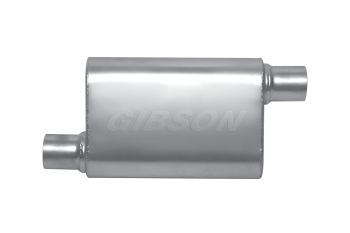 Gibson Performance Mufflers - MWA Superflow Muffler- Aggressive Sound - Offset / Offset